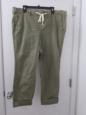 Torrid Olive Drawstring Crop Pants